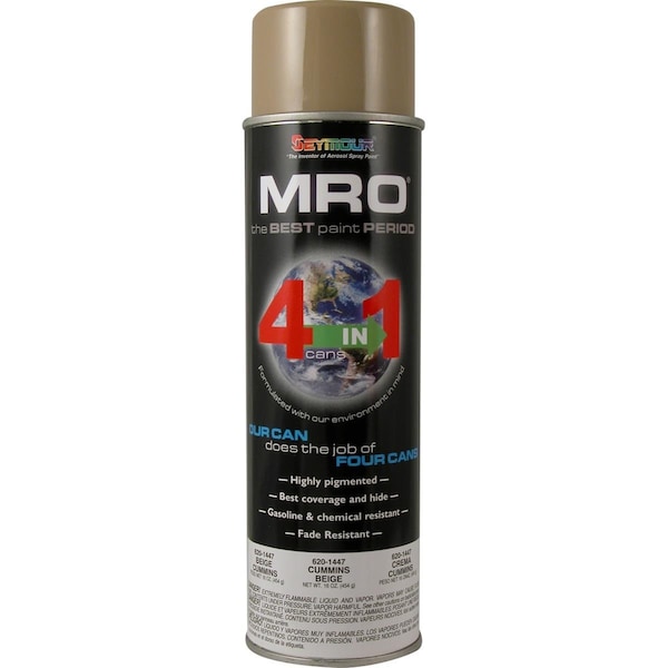 Seymour Midwest 20 oz MRO High Solids Spray Paint, Cummins Beige SM620-1447 - main